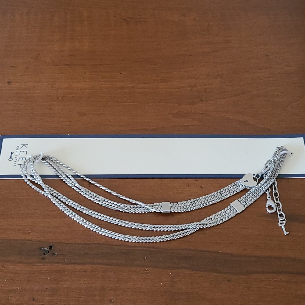 Silver Multi Chain Necklace NEW KEEP Collective